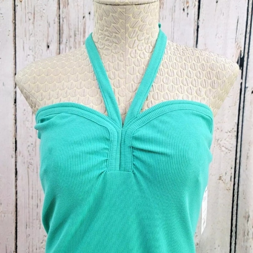 Women's XXL Nine West Light Teal Halter Beach Mexico Vacation Summer Dress NEW - Picture 2 of 15